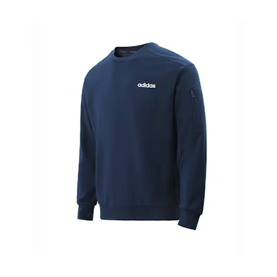adidas Casual Crewneck Pullover Sweatshirt Navy Blue JI5861