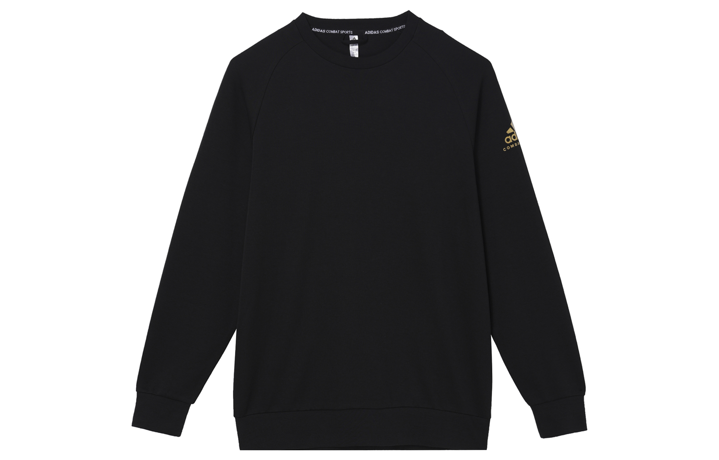 adidas Casual Crewneck Pullover Sweatshirt Unisex Black with Gold Side Logo adiCSTL05-BG