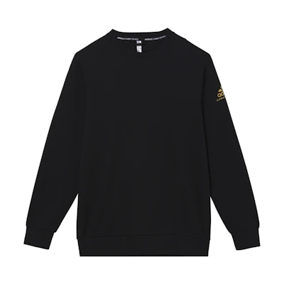 adidas Casual Crewneck Pullover Sweatshirt Unisex Black with Gold Side Logo adiCSTL05-BG