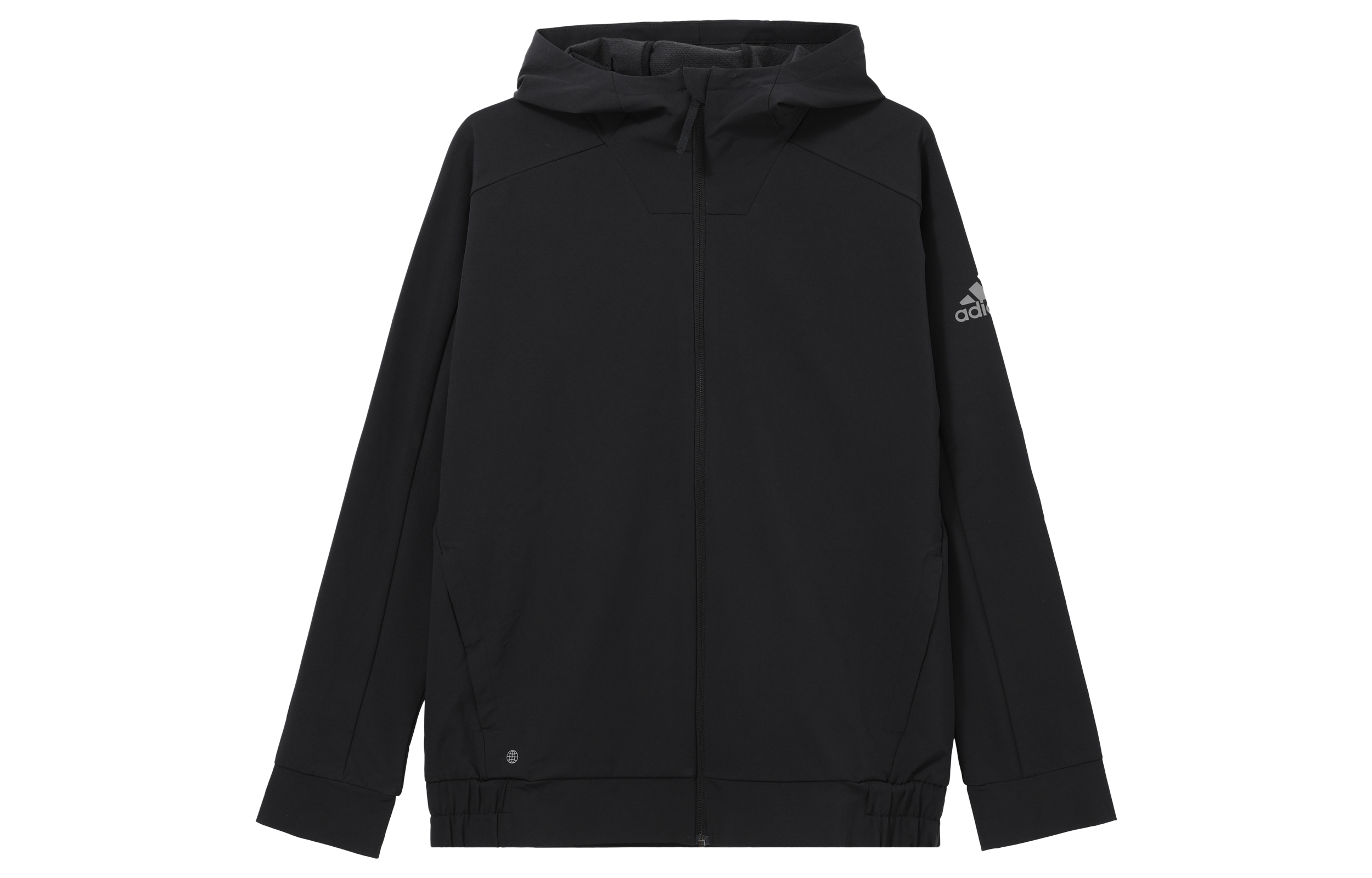 adidas Casual Hooded Jacket Black - Unisex Style HE5265