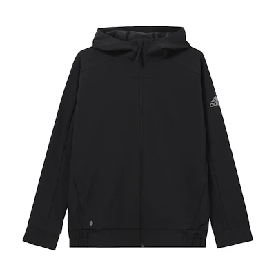 adidas Casual Hooded Jacket Black - Unisex Style HE5265