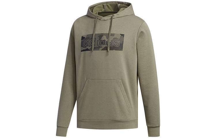 adidas Casual Knit Pullover Hoodie American Style - Olive Green FM6252