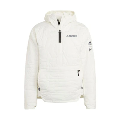 adidas Casual Letter Printed White Hooded Jacket GQ3695