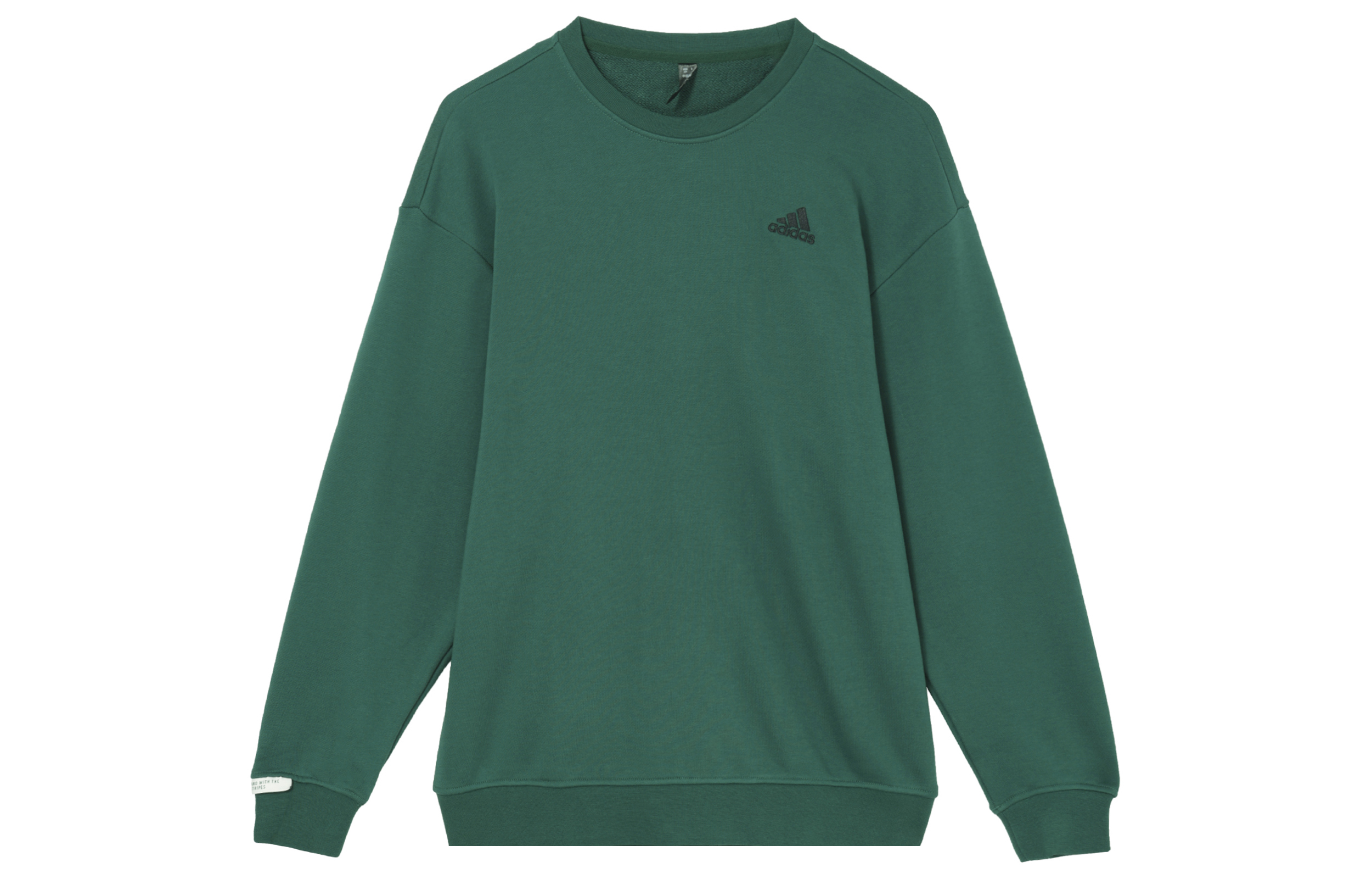 adidas Casual Logo Crewneck Oversized Pullover Sweatshirt Unisex Forest Green JM9109