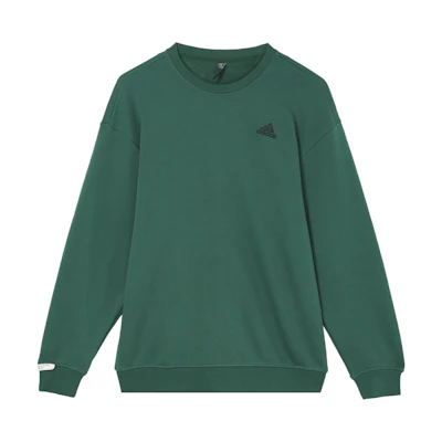 adidas Casual Logo Crewneck Oversized Pullover Sweatshirt Unisex Forest Green JM9109