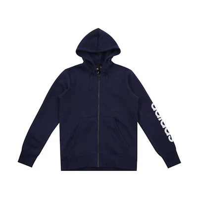 adidas Casual Logo Hoodie Jacket - Navy Blue BQ9639