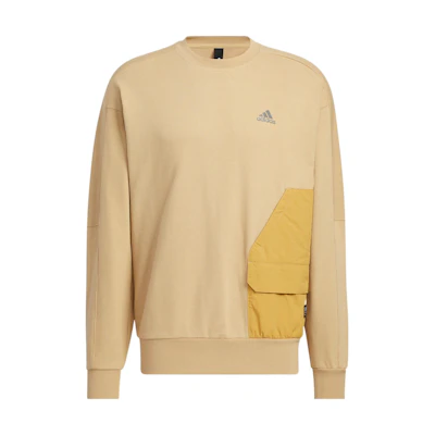 adidas Casual Logo Print Crewneck Sweatshirt Japan Edition - Khaki Color HP1382-JAPAN