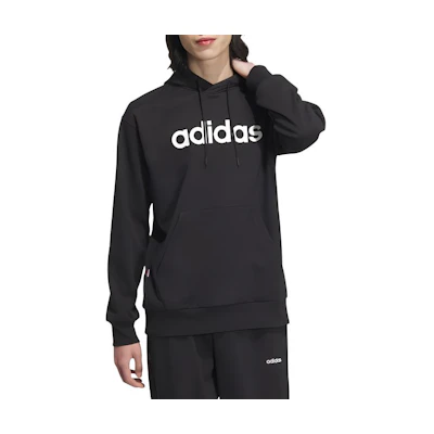 adidas Casual Logo Print Hoodie Black JF3322