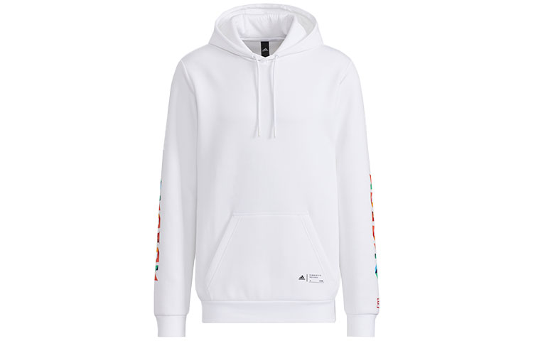 adidas Casual Logo Print Hoodie White HG4875