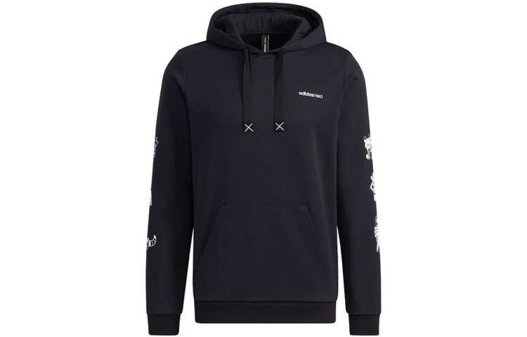 adidas Casual Pullover Hoodie Black GL8083