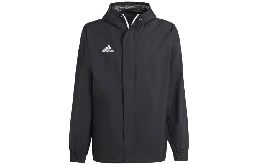 adidas Casual Solid Color Loose Fit Hooded Jacket - Black HAL41-2023D