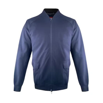 adidas Casual Solid Color Zip-Up Jacket Blue BK0196