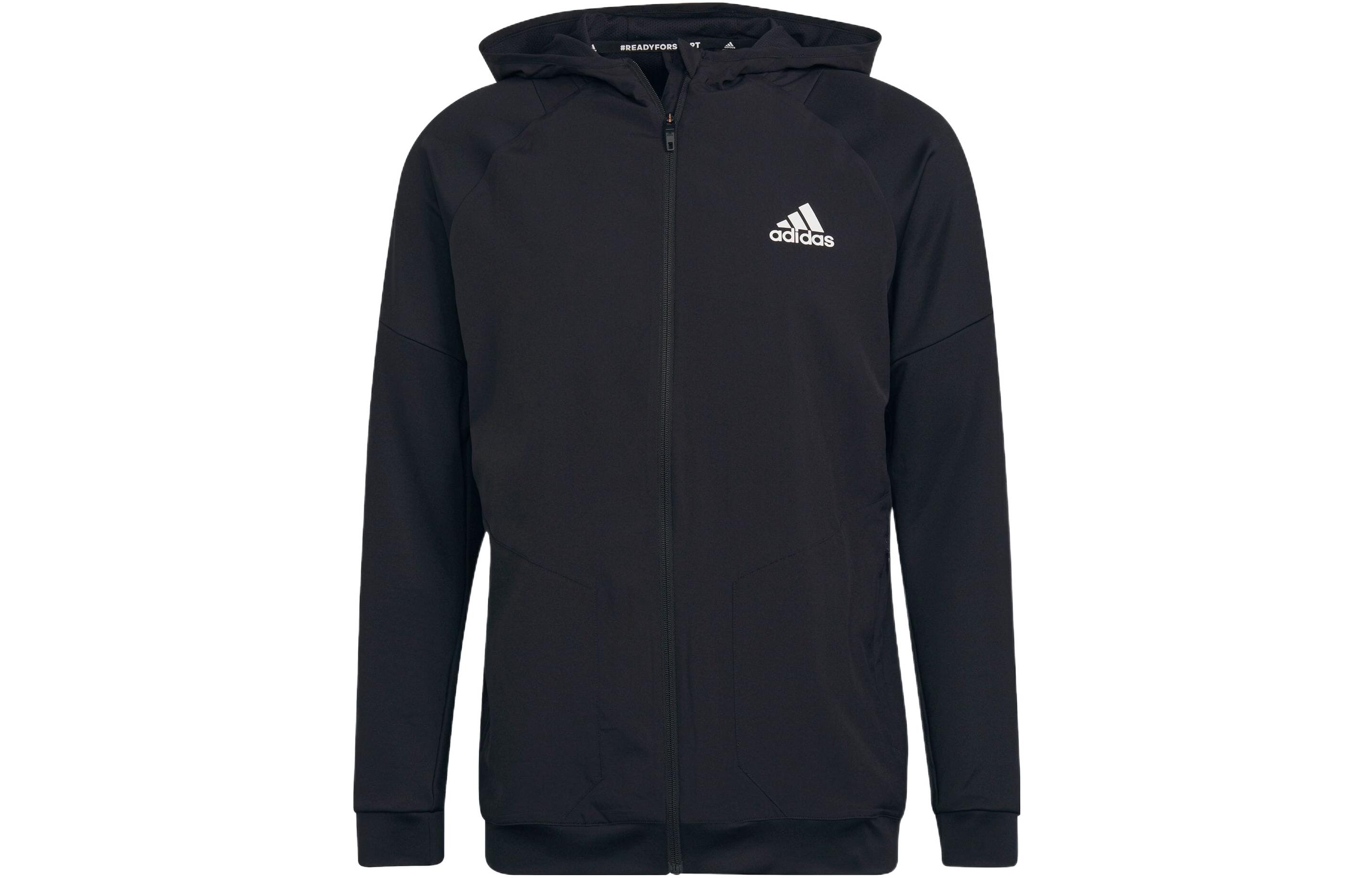 adidas Casual Sport Zip-Up Hoodie Jacket Japan Edition - Black HA6366