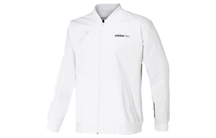 adidas Casual Sports Baseball Jacket White EI4442