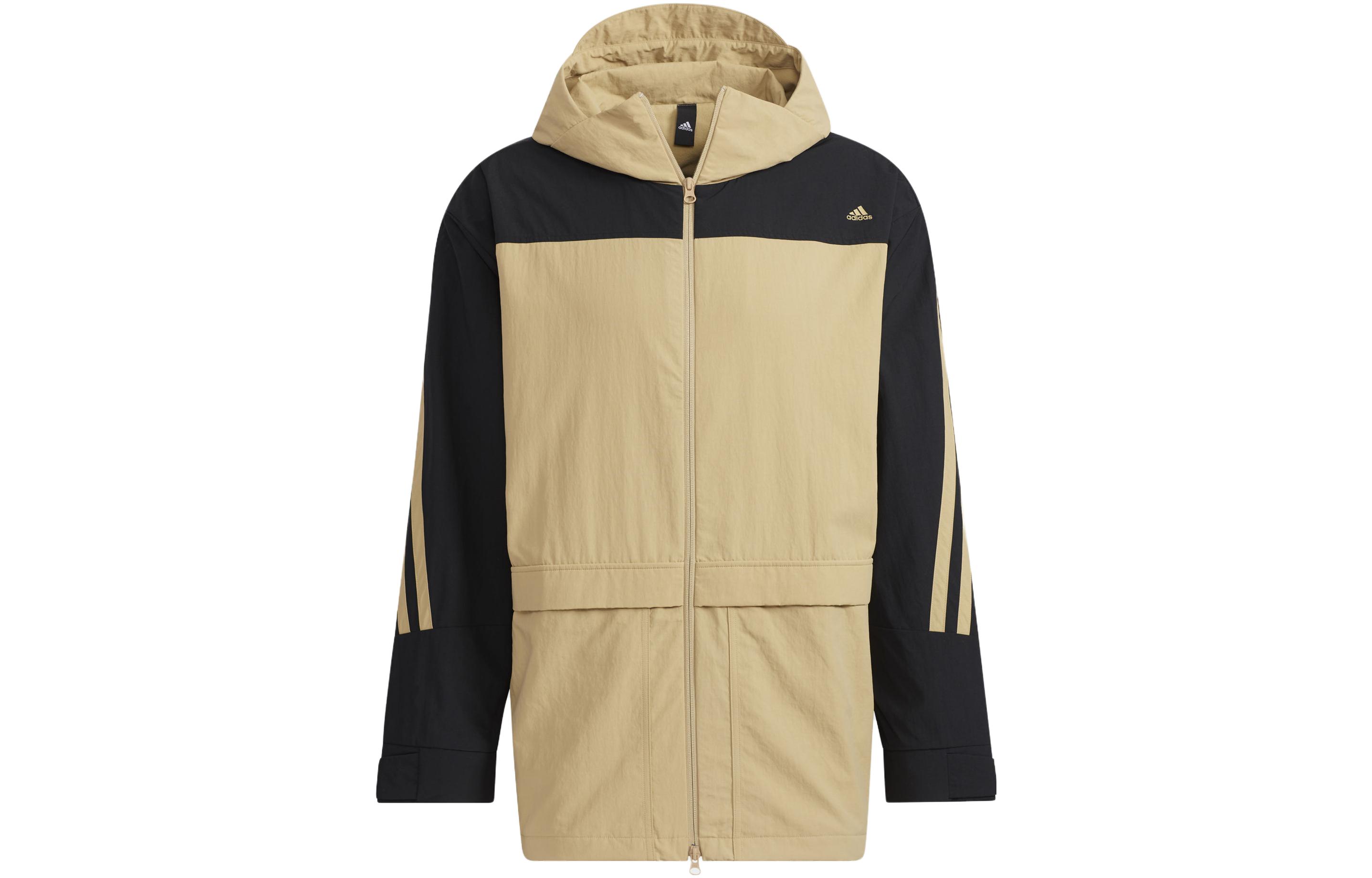 adidas Casual Sports Hooded Jacket in Khaki HF5905