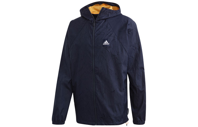 adidas Casual Sports Hooded Logo Jacket - Dark Blue FR8289