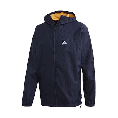 adidas Casual Sports Hooded Logo Jacket - Dark Blue FR8289