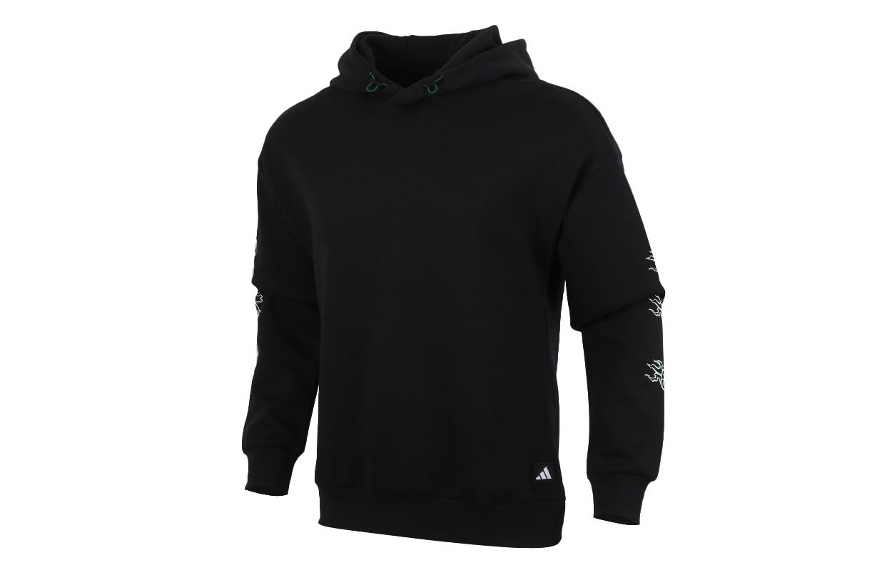 adidas Casual Sports Pullover Hoodie Black GM4448