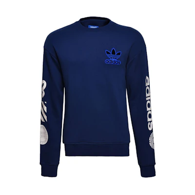 adidas Casual Style Crewneck Logo Sweatshirt in Blue BQ0898