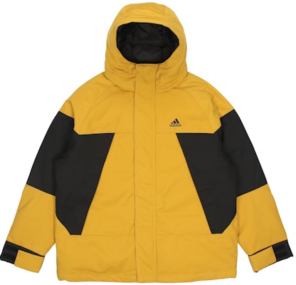 adidas CB Bos Logo Jacket Colorblock Down Parka Unisex Yellow Winter Wear H23091 Buy adidas CB Bos Logo Jacket Colorblock Down Parka Unisex Yellow Winter Wear H23091