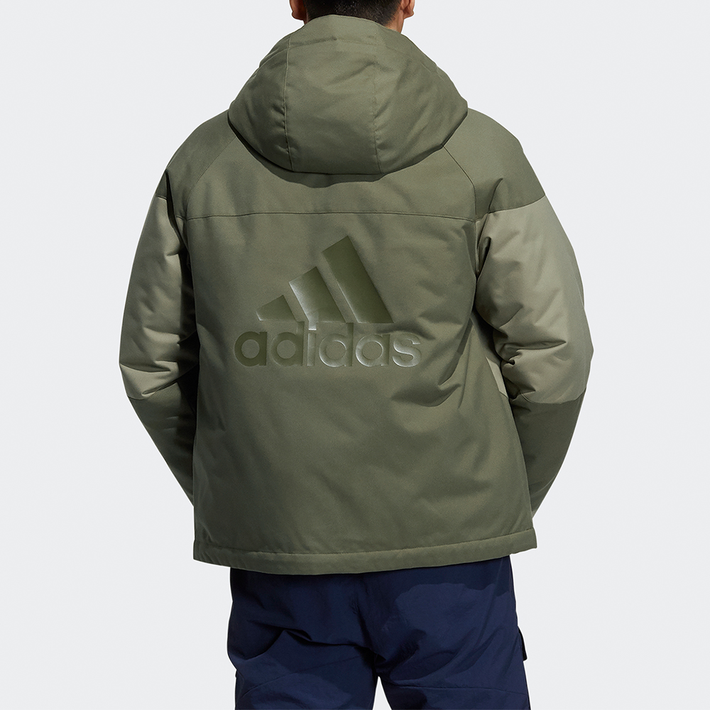 Shop 阿迪达斯CB BOS标志户外冬季羽绒夹克 军绿色 H23090