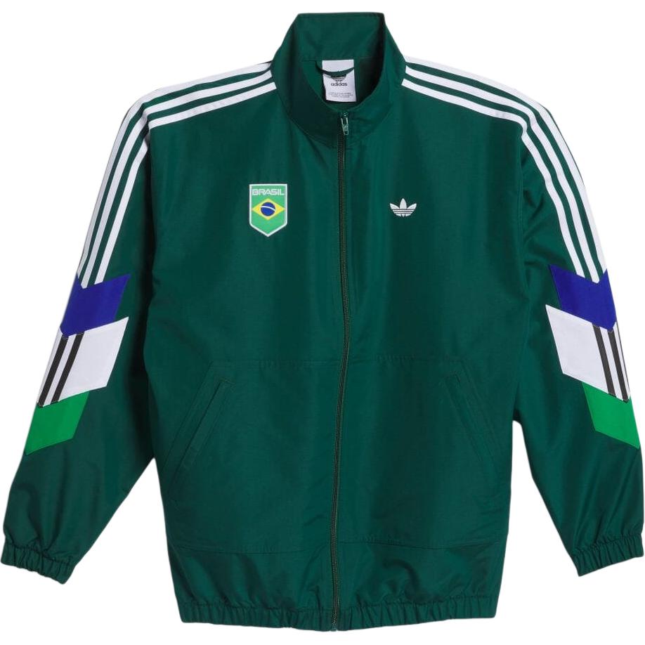 adidas CB POW OF3 Jacket Retro Green Full-Zip Logo Outdoor Sportswear JJ1567