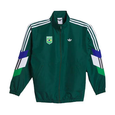 adidas CB POW OF3 Jacket Retro Green Full-Zip Logo Outdoor Sportswear JJ1567