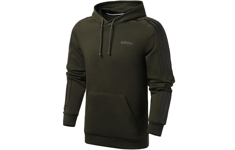 adidas CE 5S Hoodie Night Green Knit Pullover with Side Stripes FK5807