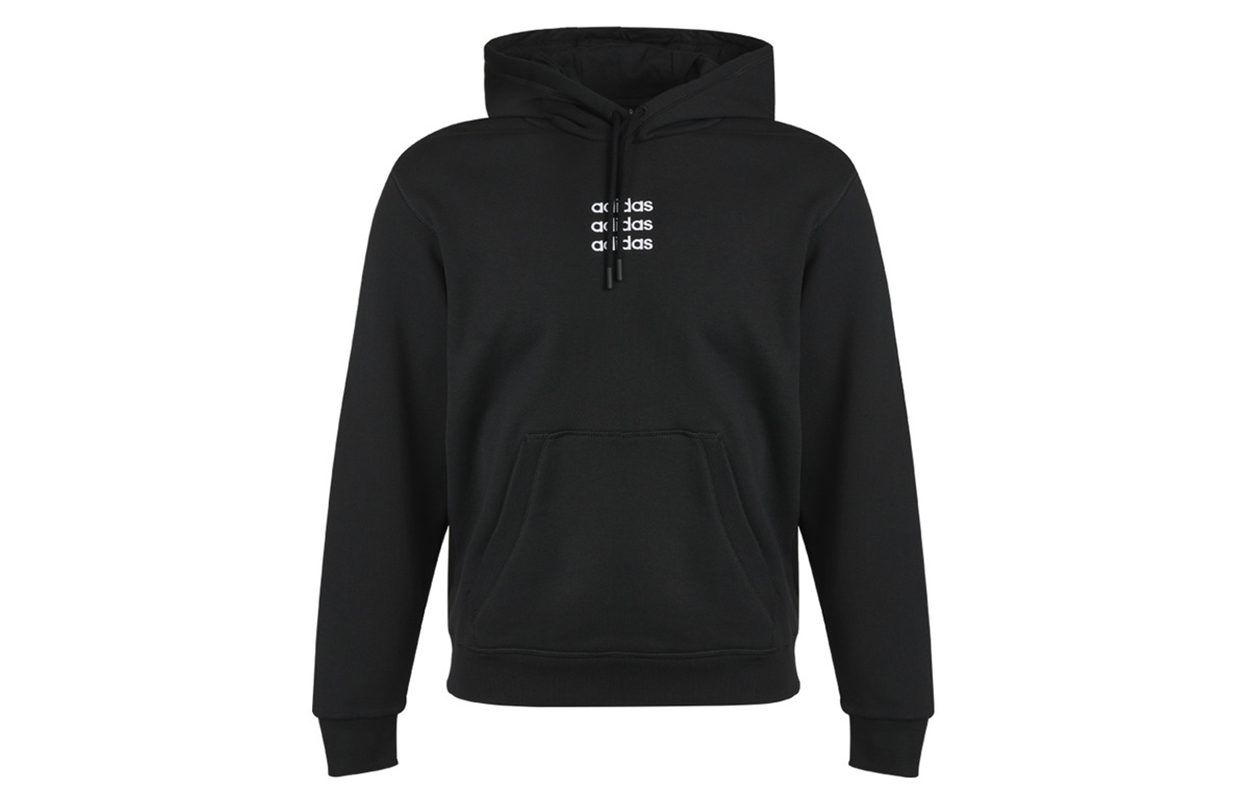 adidas CE C+ Hoodie Black - Sports Print Logo Pullover GP4905