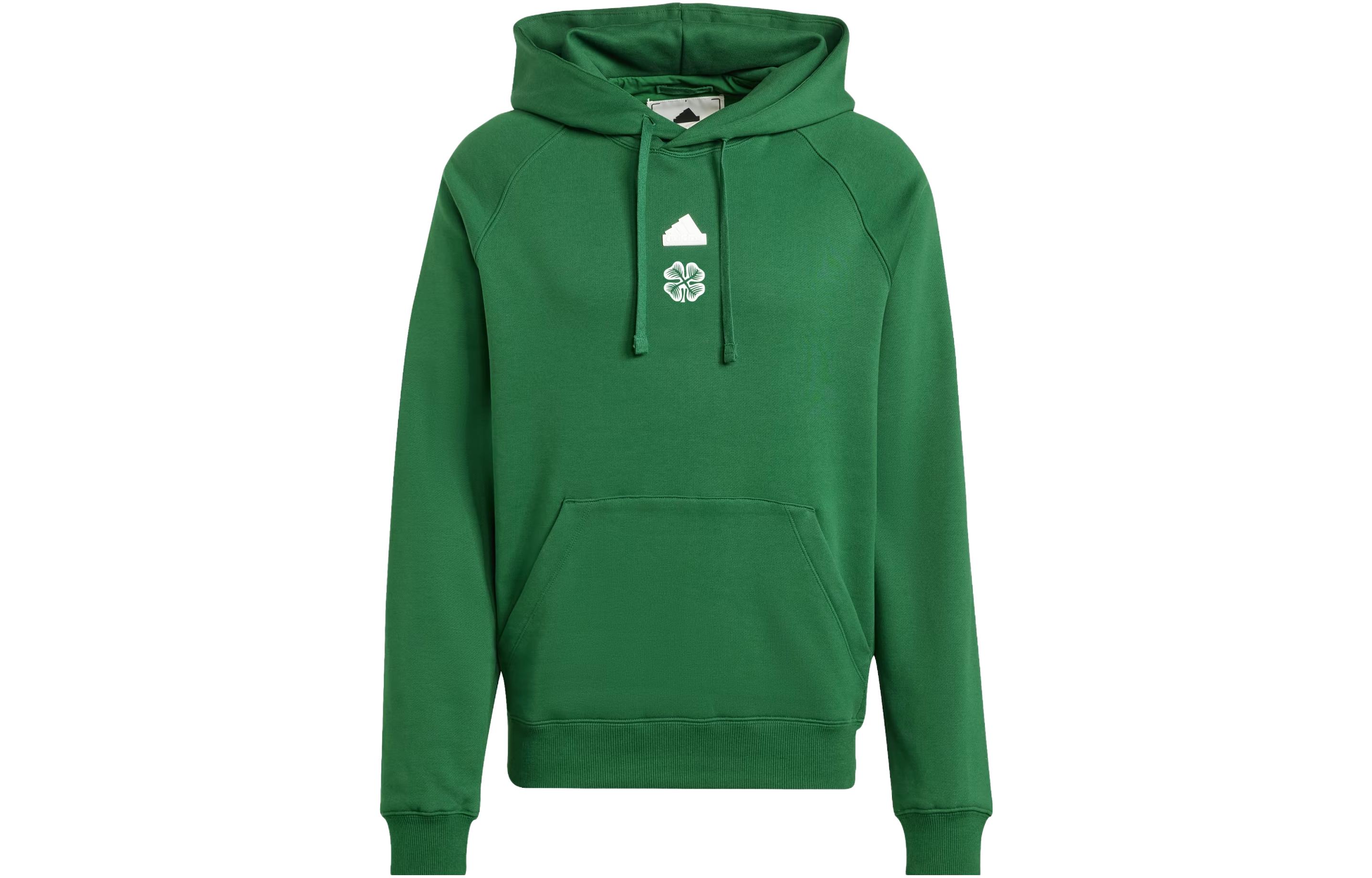 adidas Celtic FC Lifestyler Hoodie Green Logo Long-Sleeve Pullover HY3355