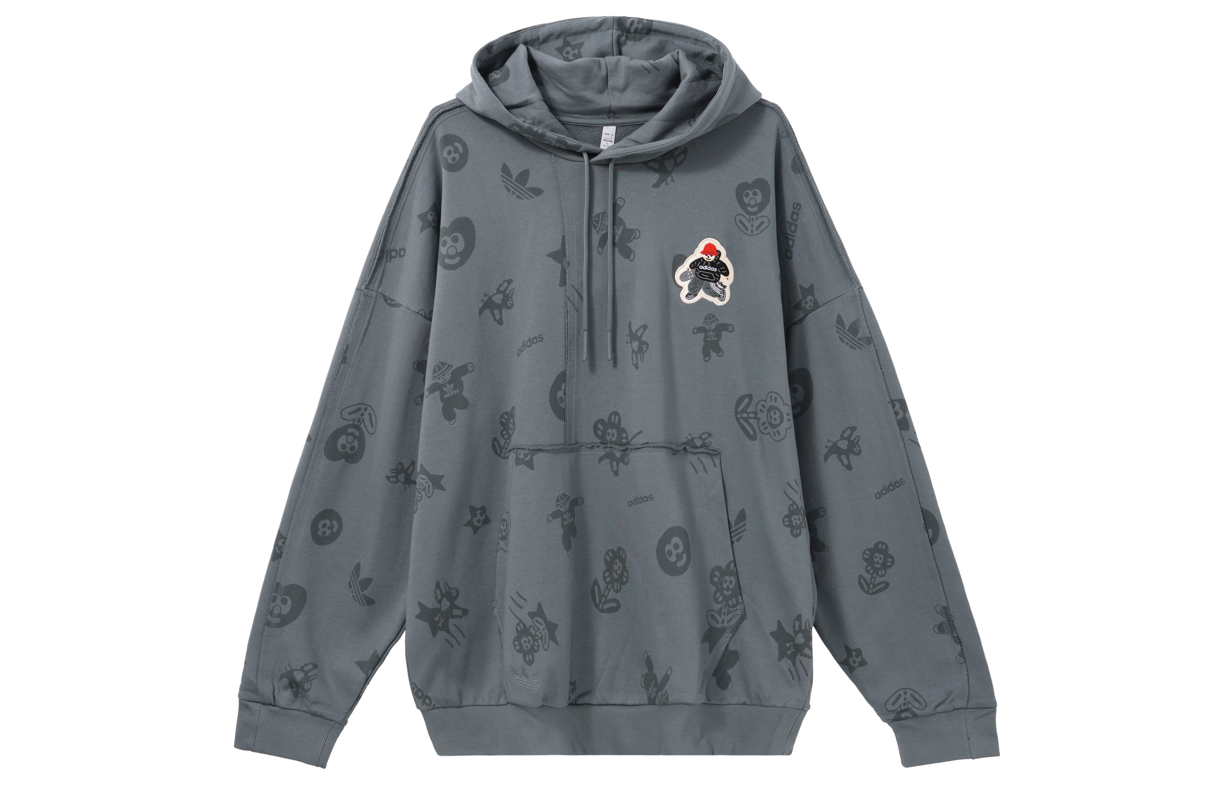 adidas CHARR MORITA Logo Print Pullover Sweatshirt Men’s Blue HR3463