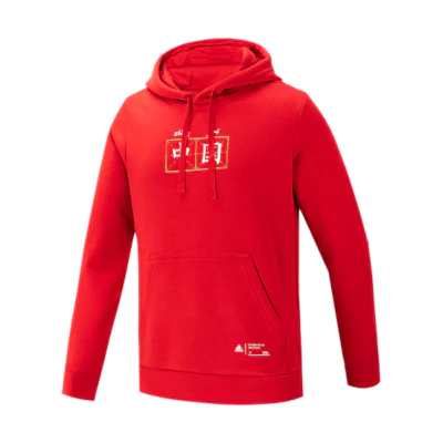adidas China Hoody Casual Printed Hoodie Light Scarlet GH7809