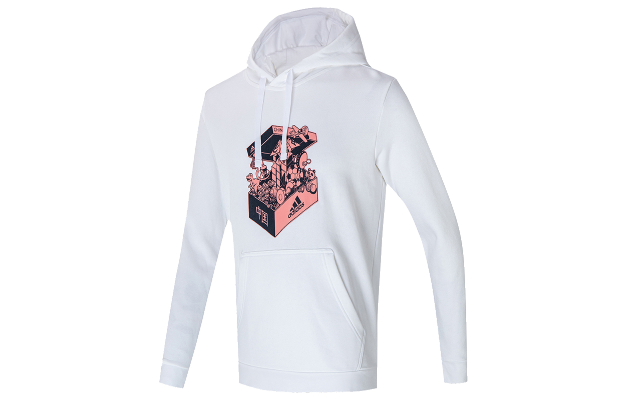 adidas China Toys HD Casual Sports Hoodie Men’s White GS7690