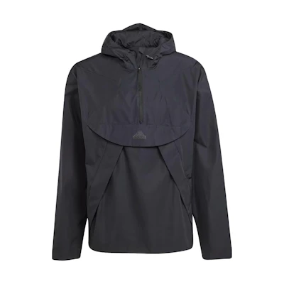 adidas City Escape Black Hooded Windbreaker Long Sleeve Jacket IA3086