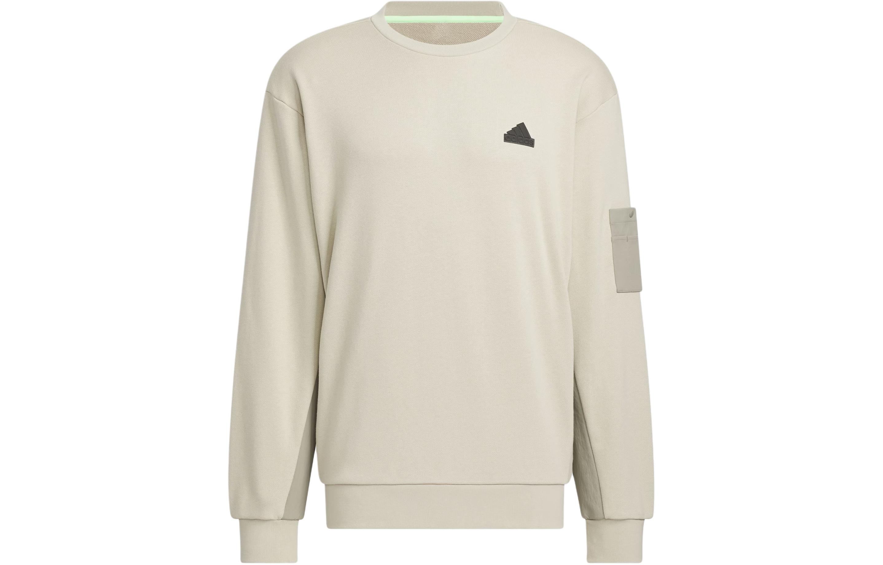 adidas City Escape Colorblock Crewneck Sweatshirt Gray - Casual Sportswear JE8597