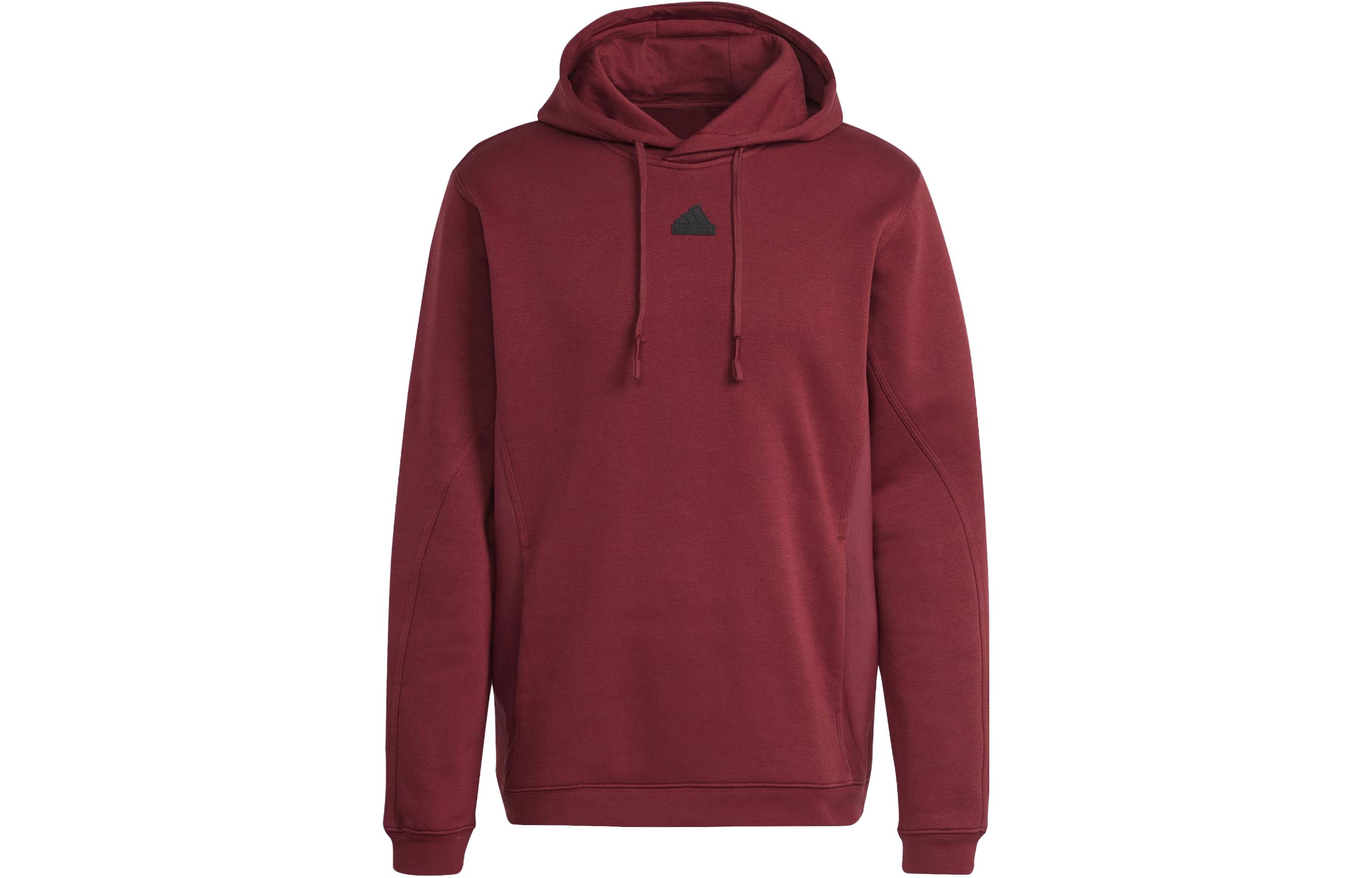 adidas City Escape Hoodie Shadow Red Pullover with Logo Design IC9739