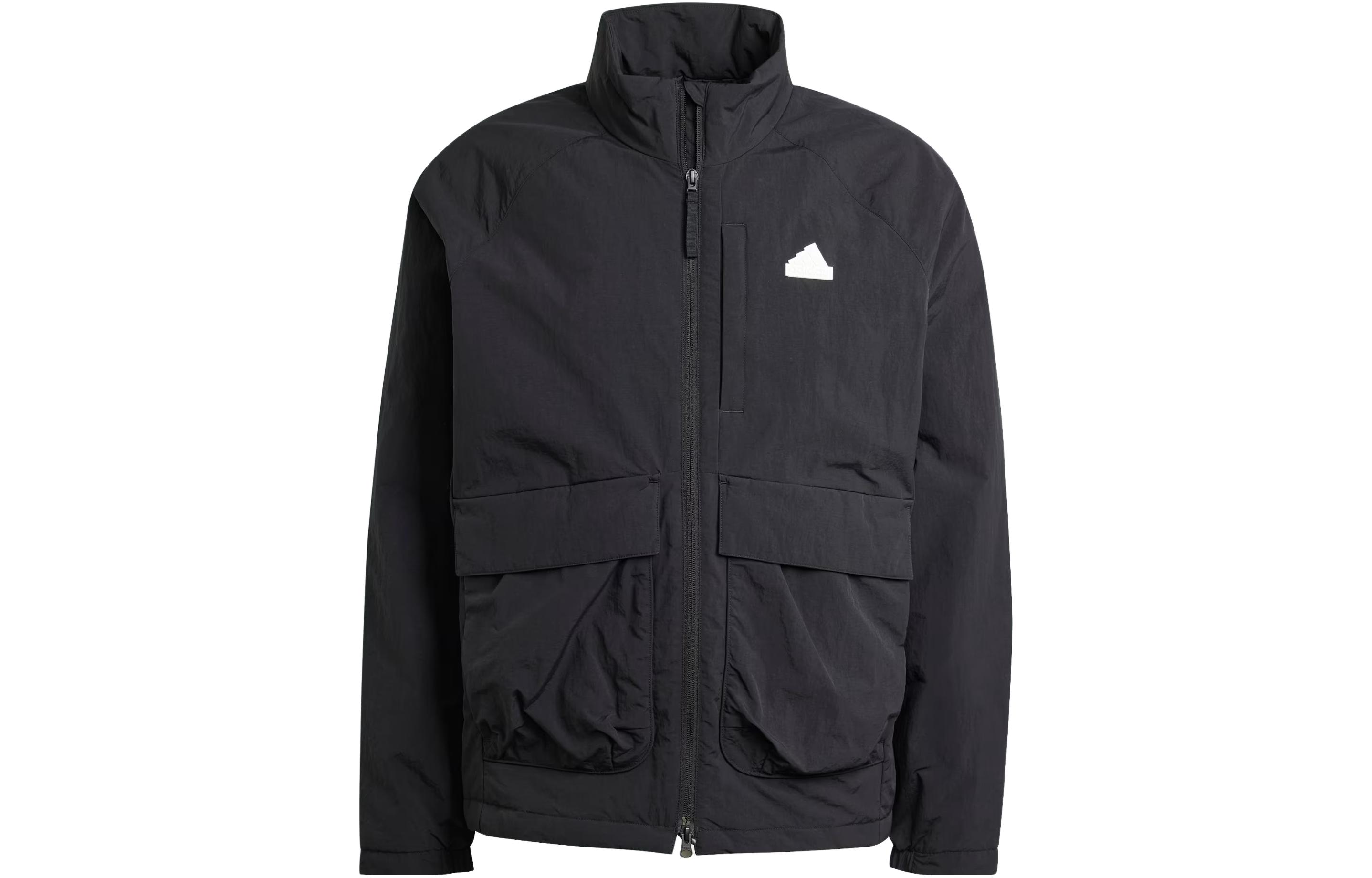 adidas City Escape Insulated Jacket Black Casual Stand Collar Coat IN7193
