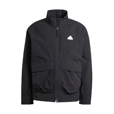 adidas City Escape Insulated Jacket Black Casual Stand Collar Coat IN7193