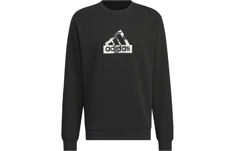 adidas City Escape Logo Crewneck Sweatshirt Black - Casual Sportswear IT3961