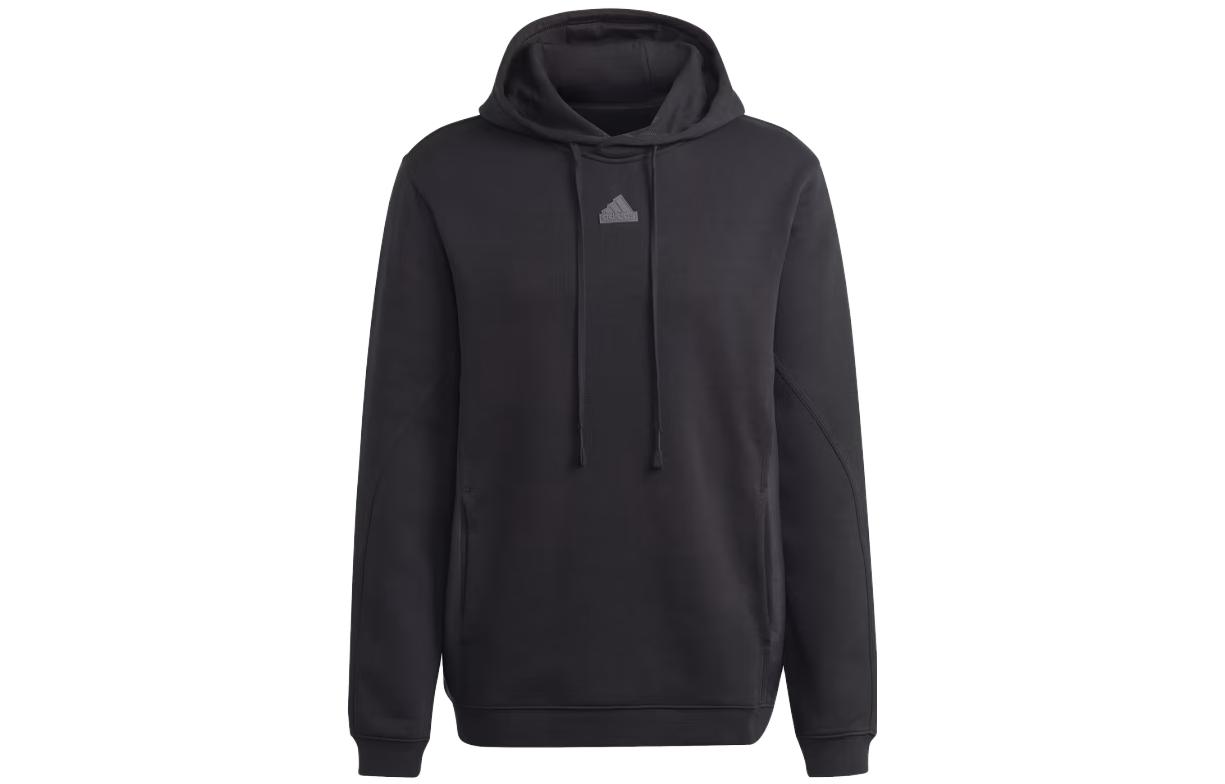 adidas CITY ESCAPE Logo Hoodie Black Pullover Sweatshirt IC9731