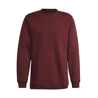 adidas City Escape Logo Print Crewneck Sweatshirt Shadow Red IC9728