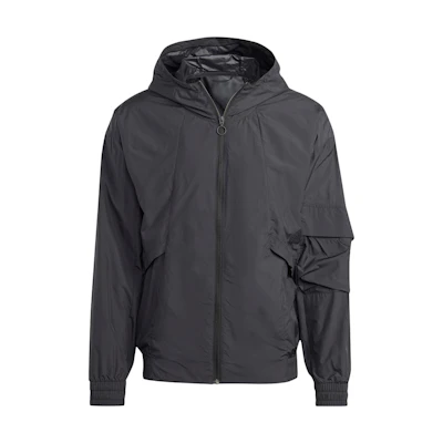 adidas CITY ESCAPE Windbreaker Black Casual Fit Hooded Jacket IC6733
