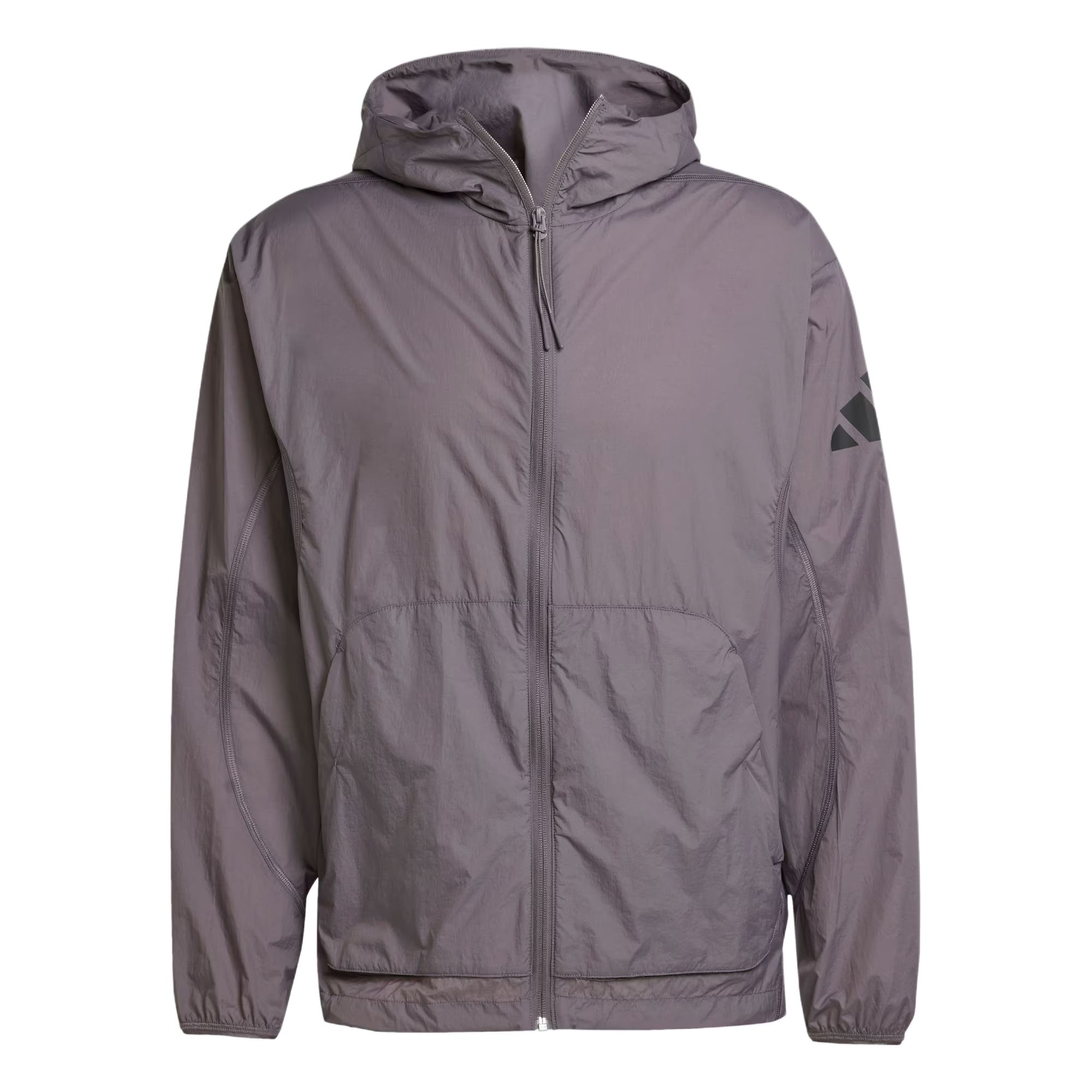 adidas CITY ESCAPE Windbreaker Loose Fit Hooded Jacket Rock Layer Gray JF3292