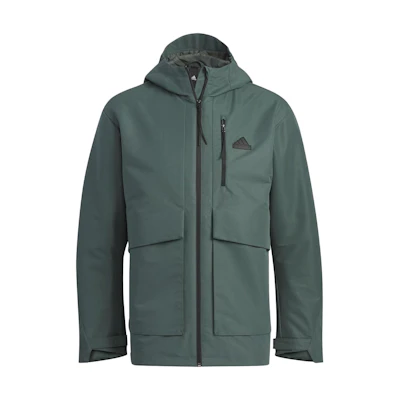 adidas CITY ESCAPE WindRdy Ivy Green Logo Hoodie Jacket Casual Wear IT3952