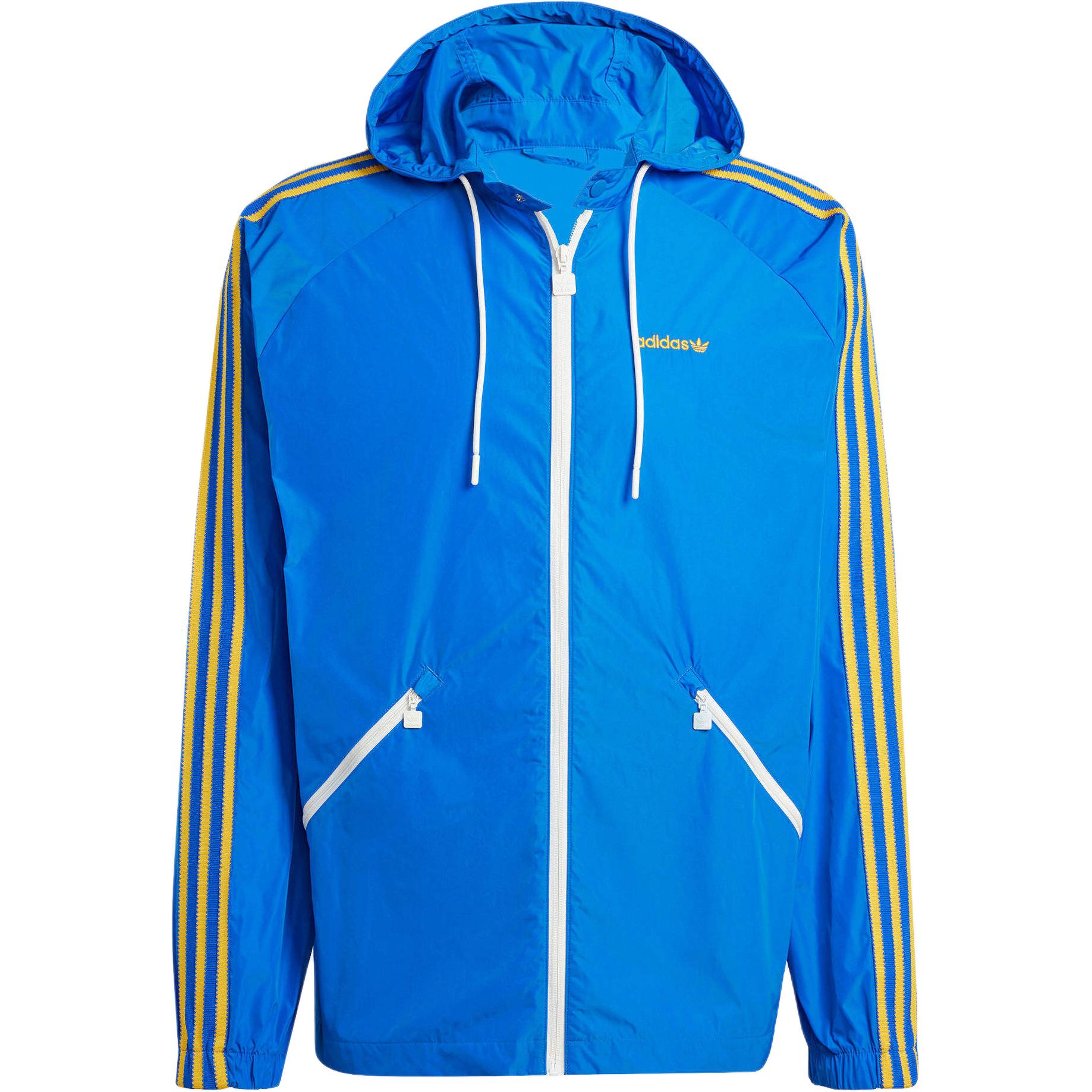 adidas Classic 3-Stripes Blue Hoodie Zip-Up Jacket Casual Outerwear IW3244