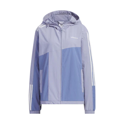 adidas Classic 3-Stripes Colorblock Zip Jacket Gray Purple Unisex IU4820