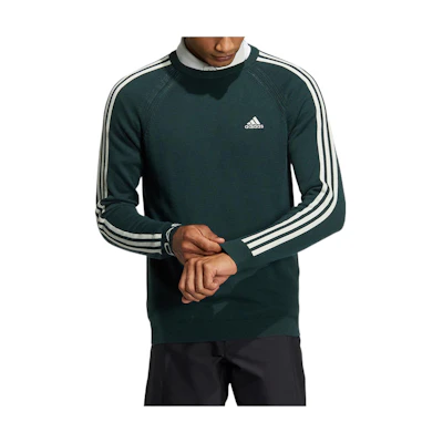 adidas Classic 3-Stripes Logo Crewneck Sweatshirt Green HG8318