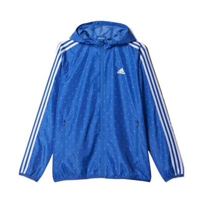 adidas Classic 3-Stripes Logo Hoodie Jacket Blue AY3784