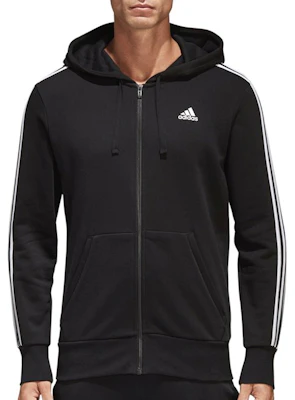 adidas 經典三條紋復古大學風連帽外套 - 黑色 S98786 Shop adidas 經典三條紋復古大學風連帽外套 - 黑色 S98786