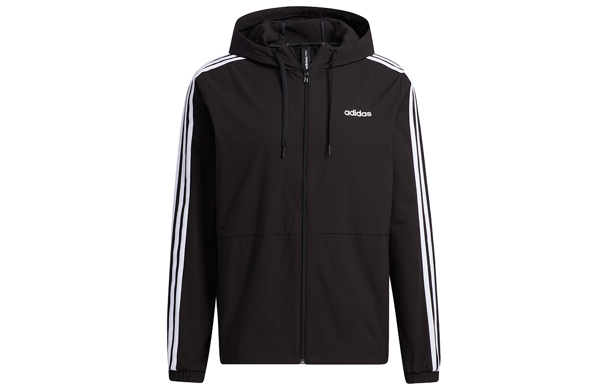 adidas Classic 3-Stripes Waterproof Windbreaker Jacket Black GP4909